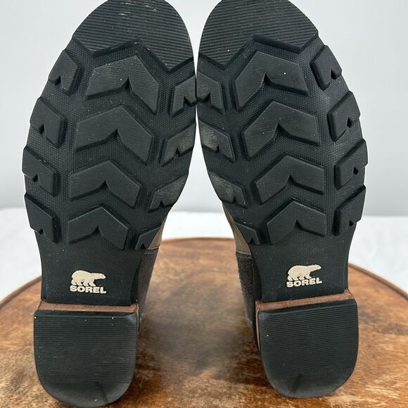 Sorel Boots Womens 8 Emelie Zip Booties Waterproof Brown Leather Suede - Picture 10 of 10